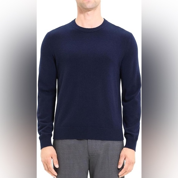 Theory Navy/Gray Cashmere Crewneck Sweatshirt Large - Picture 1 of 7